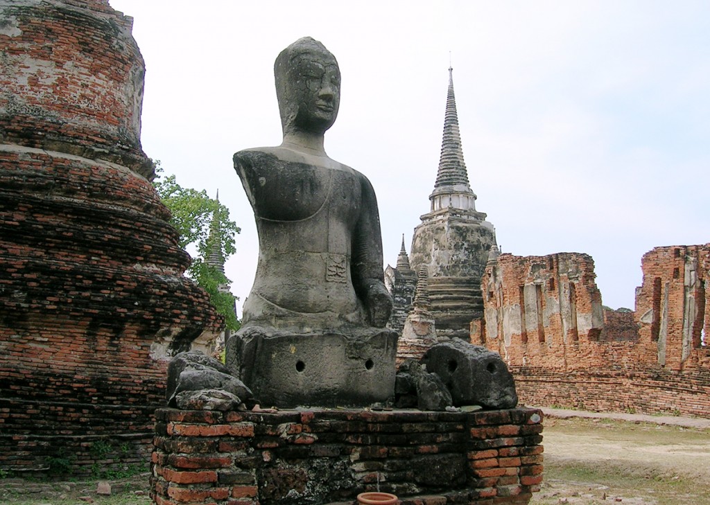Buddhafigur i Ayutthaya, Thailands gamle hovedstad